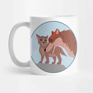 Father and Wolf Pup Mug